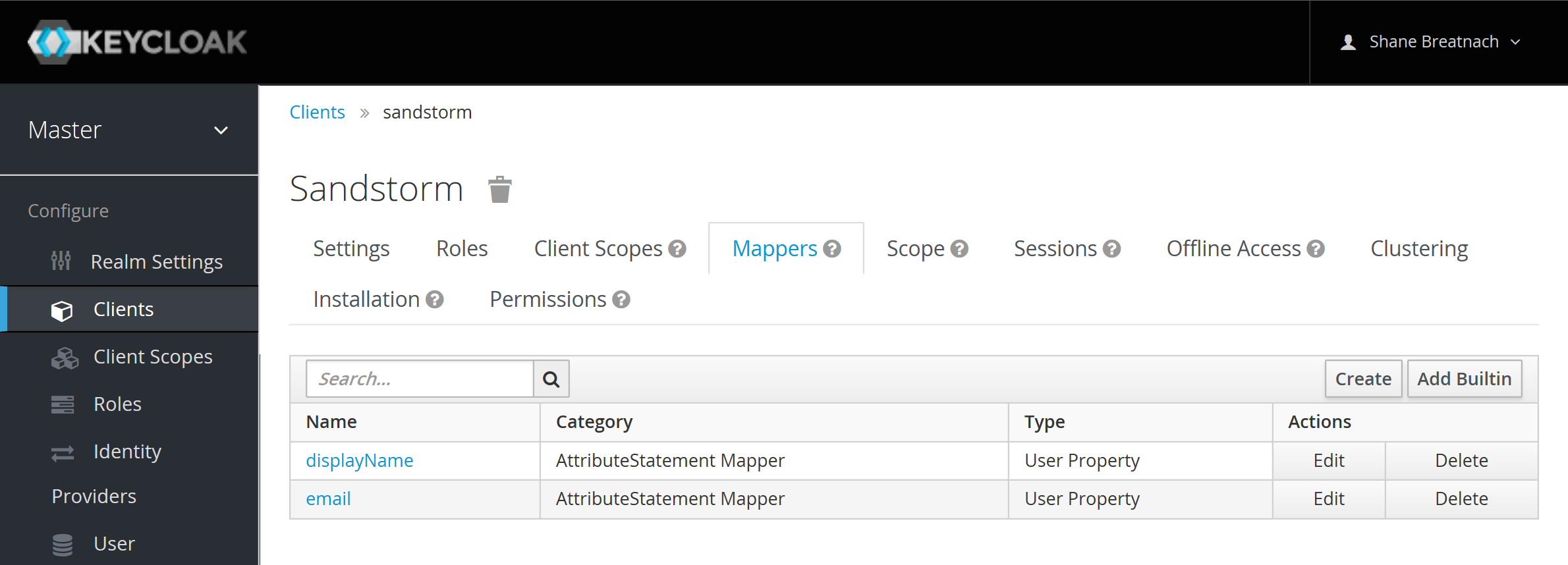 Keycloak Sandstorm Client Mappers